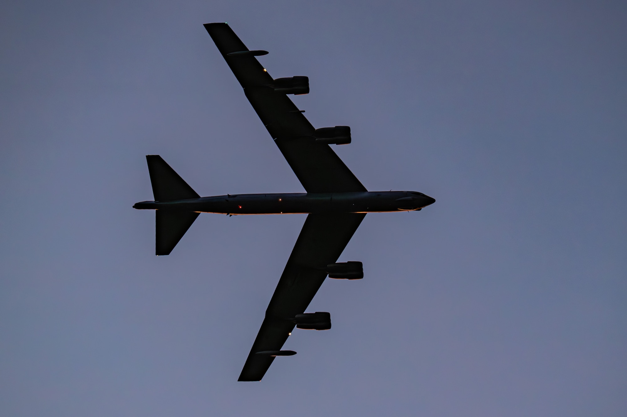A B-52 Bomber in the air.
