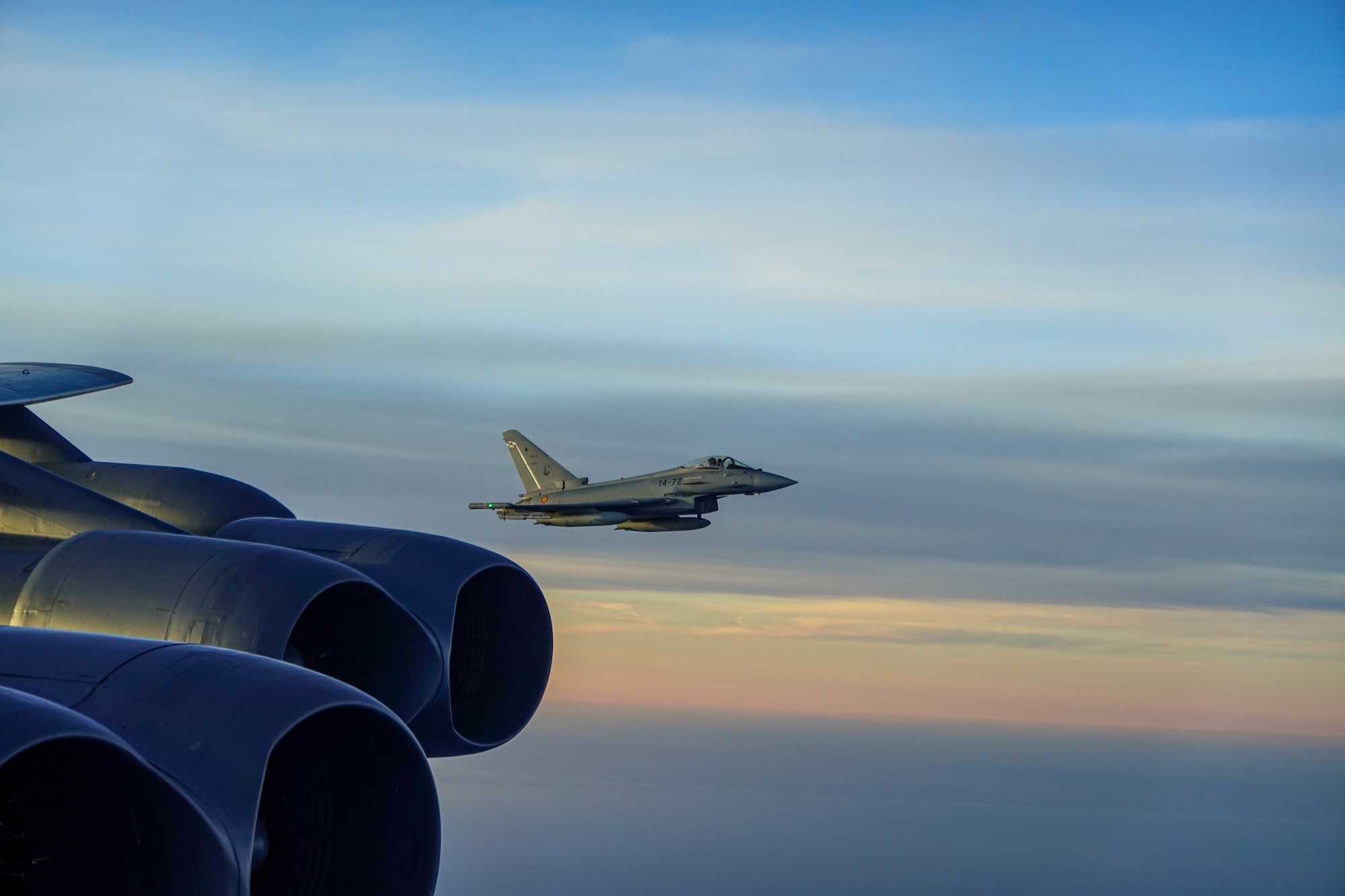 two aircrafts flying