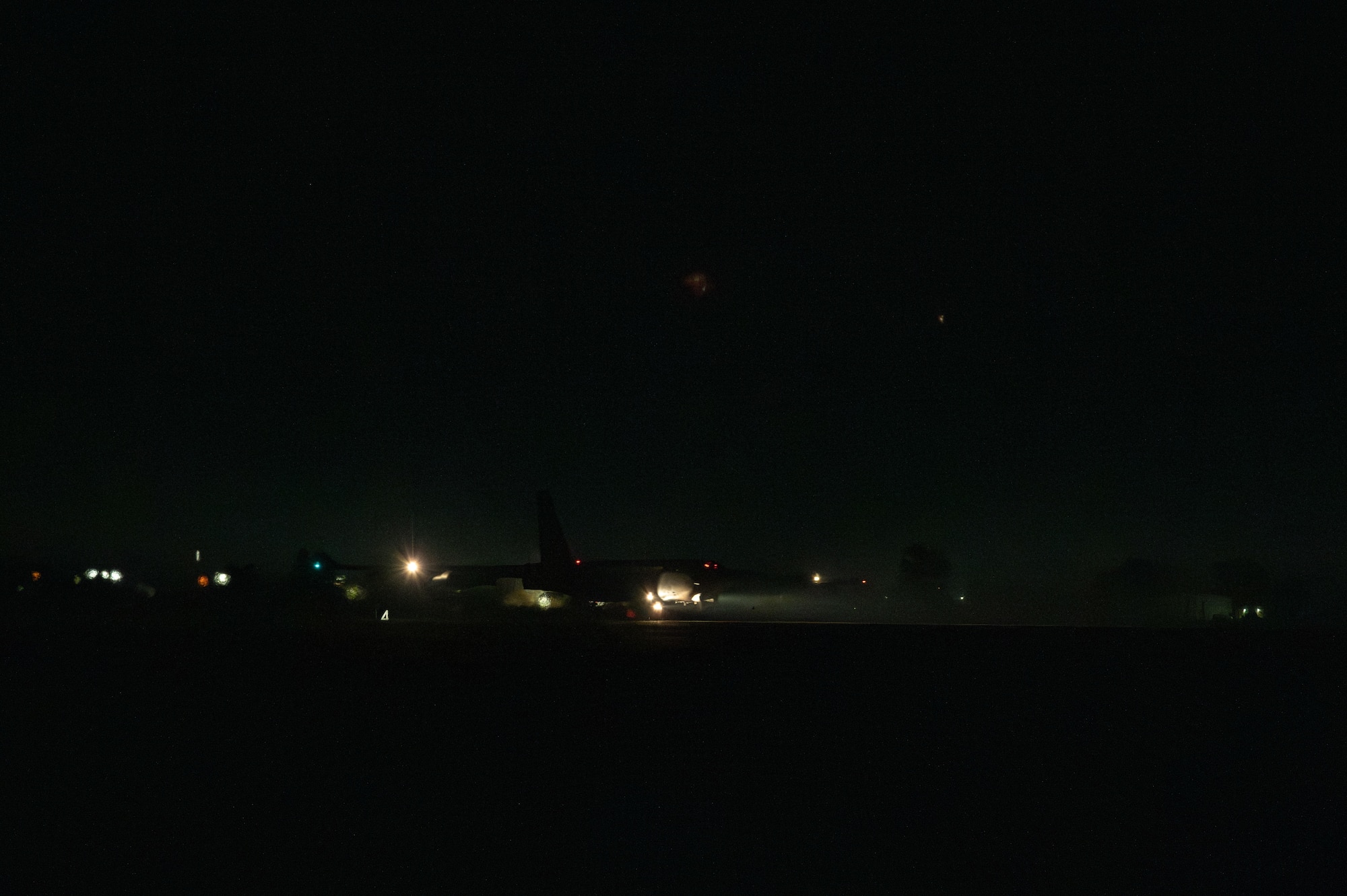 A B-52 Bomber in the dark