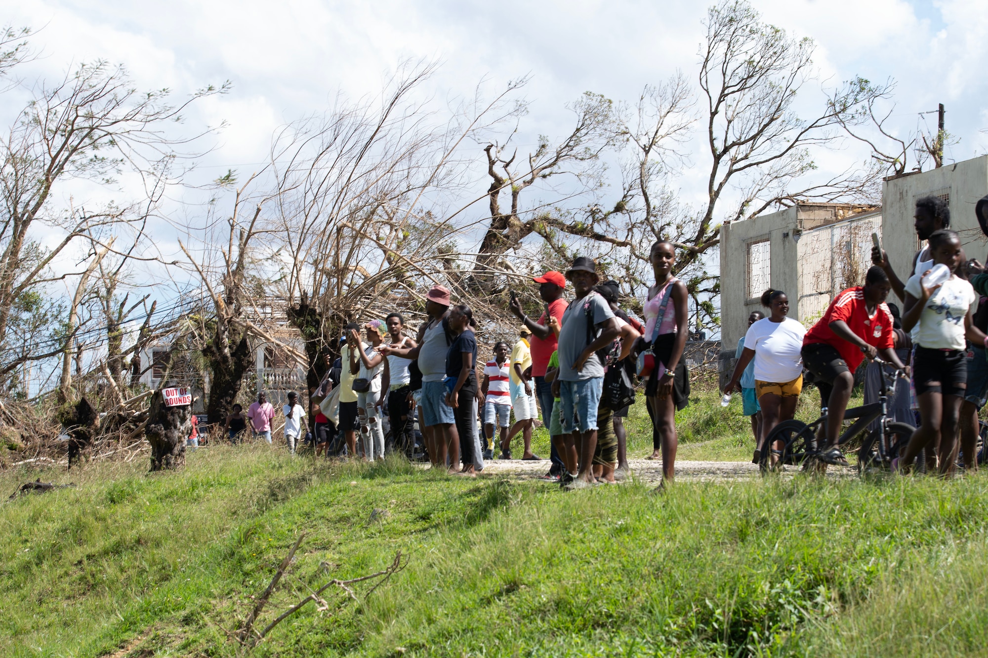 People stand on top of a hill