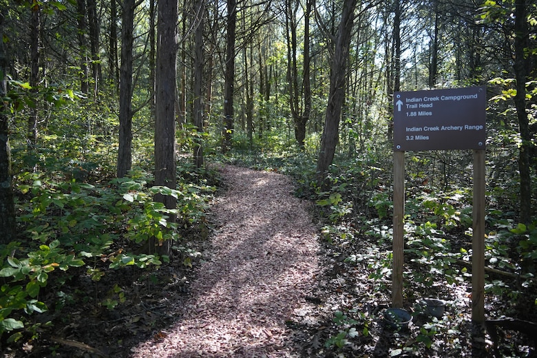 Granville, Tenn. (Sept. 27, 2025) — Newly laid mulch covers .5 miles of Periwinkle Trail at Cordell Hull Lake following a National Public Lands Day community volunteer partnership with the U.S. Army Corps of Engineers. (USACE photo by Noe Gonzalez)