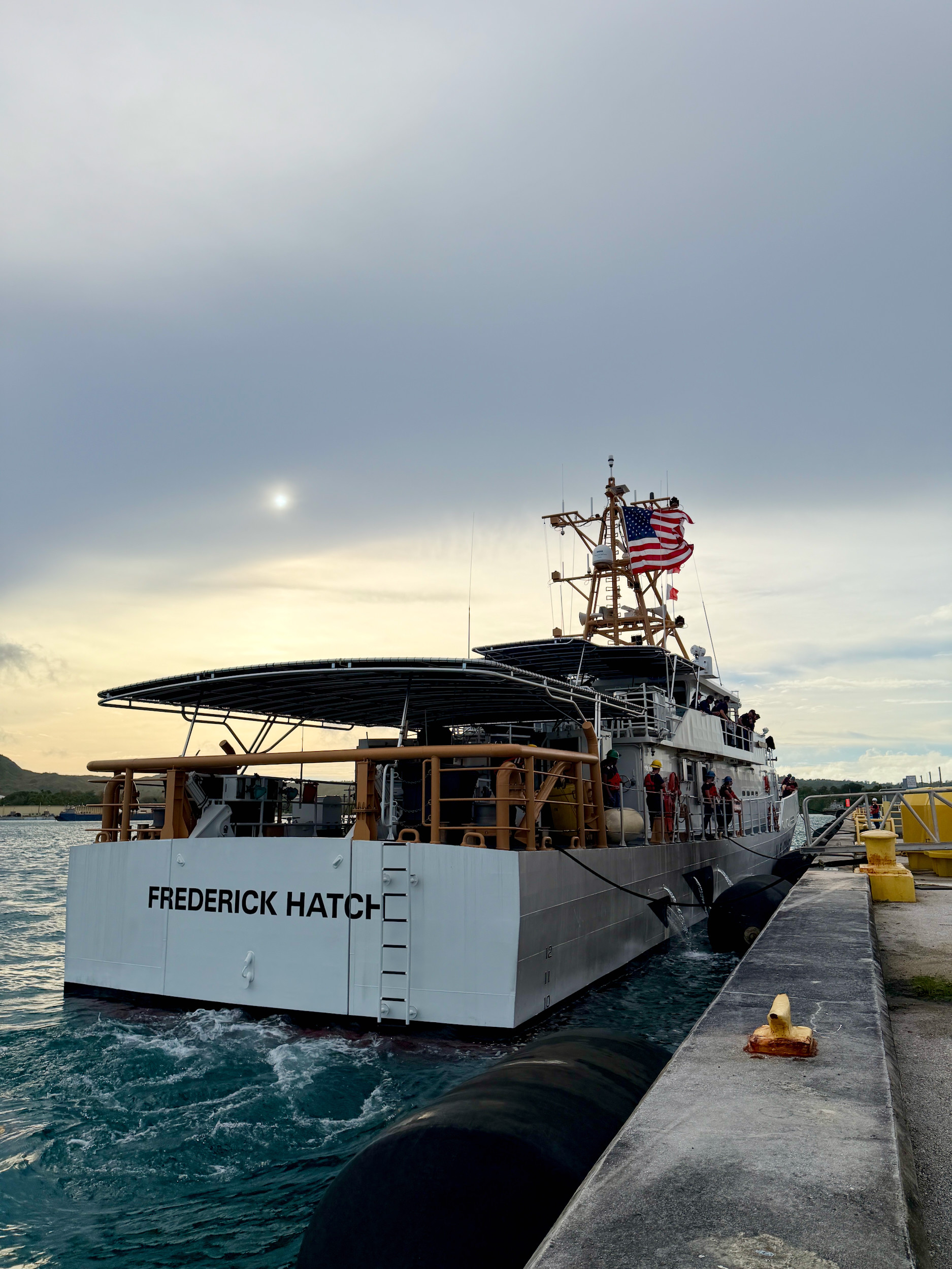 USCGC Frederick Hatch returns to Guam following drydock in