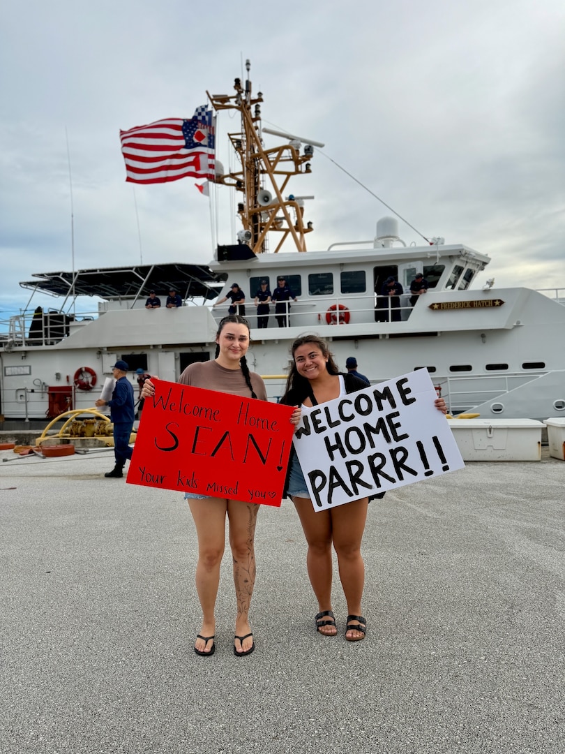 USCGC Frederick Hatch (WPC 1143) returns to Guam from Honolulu, where it underwent drydock.