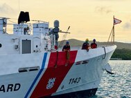USCGC Frederick Hatch (WPC 1143) returns to Guam from Honolulu, where it underwent drydock.