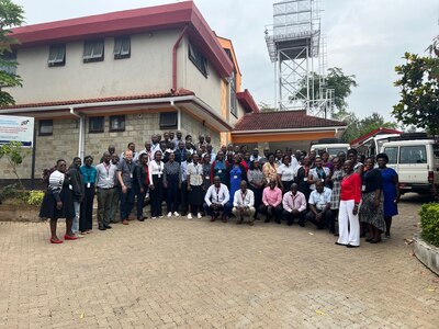 The physicians, nurses, researchers, and staff of Kombewa celebrate the 27th anniversary of the Kombewa Clinical Research Center in Kombewa, Kenya.