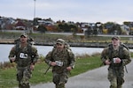 Soldiers, Airmen, and cadets from across Maine gathered at the Back Cove Trail in Portland to attempt the Norwegian Foot March challenge on Nov. 1, 2025.