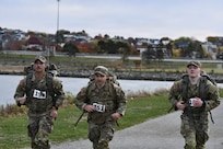 Soldiers, Airmen, and cadets from across Maine gathered at the Back Cove Trail in Portland to attempt the Norwegian Foot March challenge on Nov. 1, 2025.