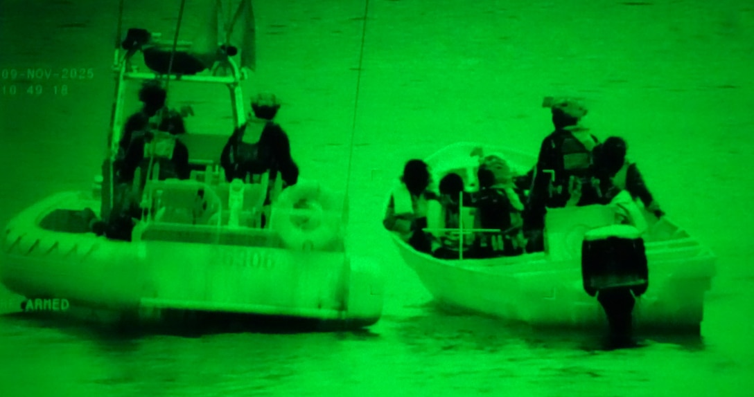 The Coast Guard interdicted 12 suspected aliens approximately 27 miles southwest of Mission Bay, Sunday.