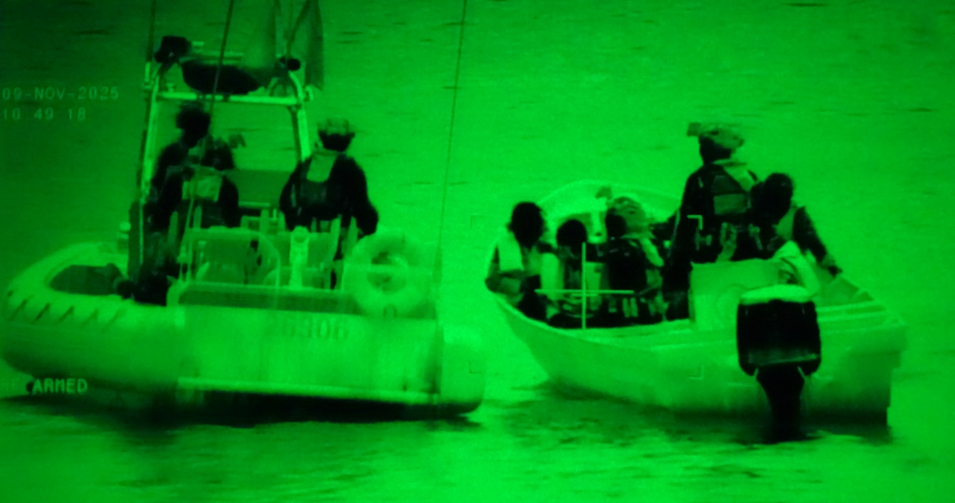 The Coast Guard interdicted 12 suspected aliens approximately 27 miles southwest of Mission Bay, Sunday.