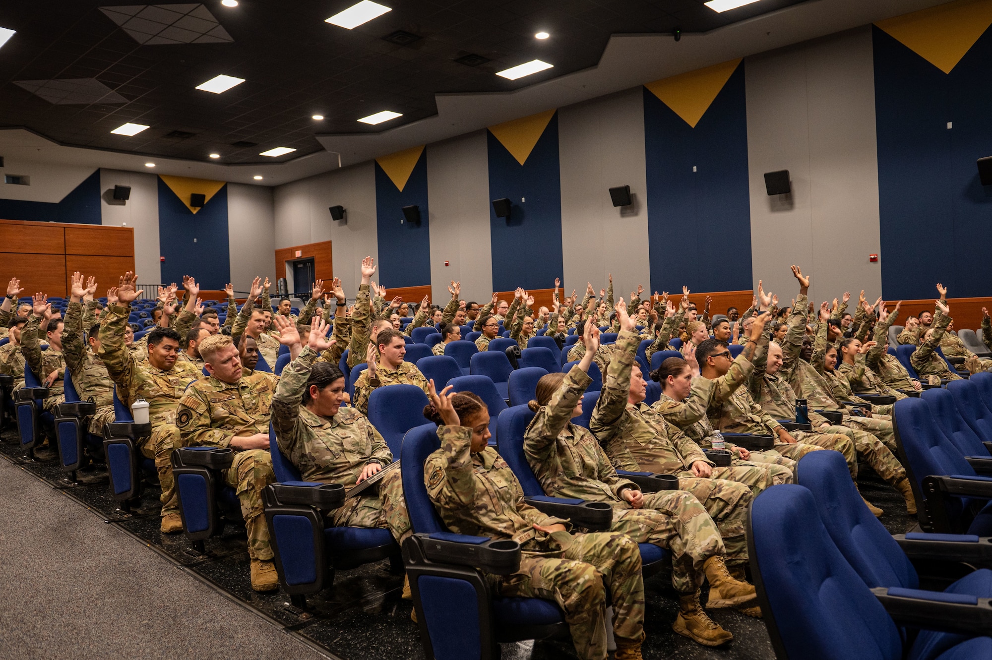 Personnel assigned to the 87th Air Base Wing attend an NCO Call at Joint Base McGuire-Dix-Lakehurst, N.J. on September 29, 2025.