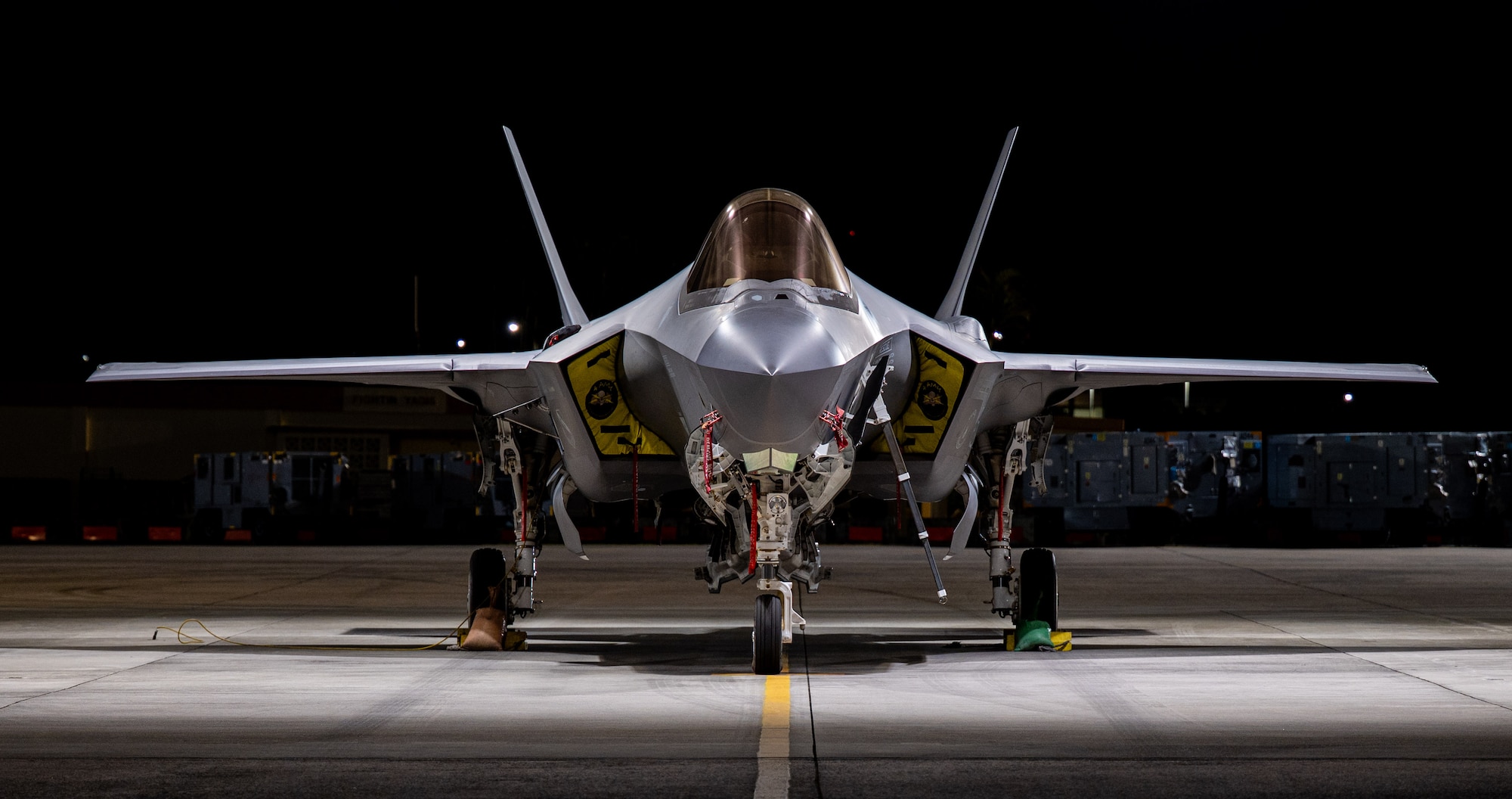 A static F-35A Lightning II