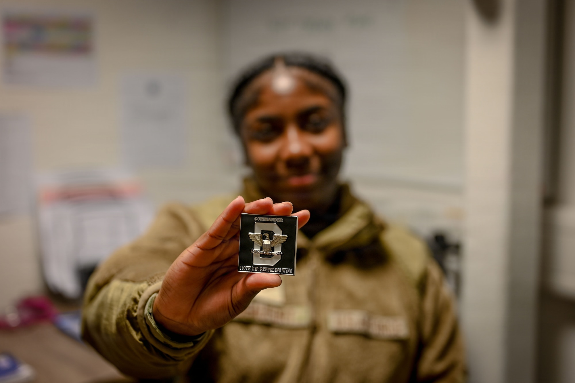 U.S. Air Force Airman 1st Class Danae Beaufort, 100th logistics Readiness Squadron fleet management and analysis journeyman is recognized as The ReaDy Airman of the Week at RAF Mildenhall, England, Nov. 6, 2025.