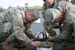 Preparing a Precision Blood Aerial Delivery System during drone delivery exercise