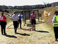 United States Air Force Tech Sgt. Dan Antonio Deladingco, 9th Mission Support Group (MSG) executive assistant, competes in the 2025 International Practical Shooting Confederation (IPSC) Handgun World Shoot in Stilfontein, South Africa, Aug. 25, 2025.