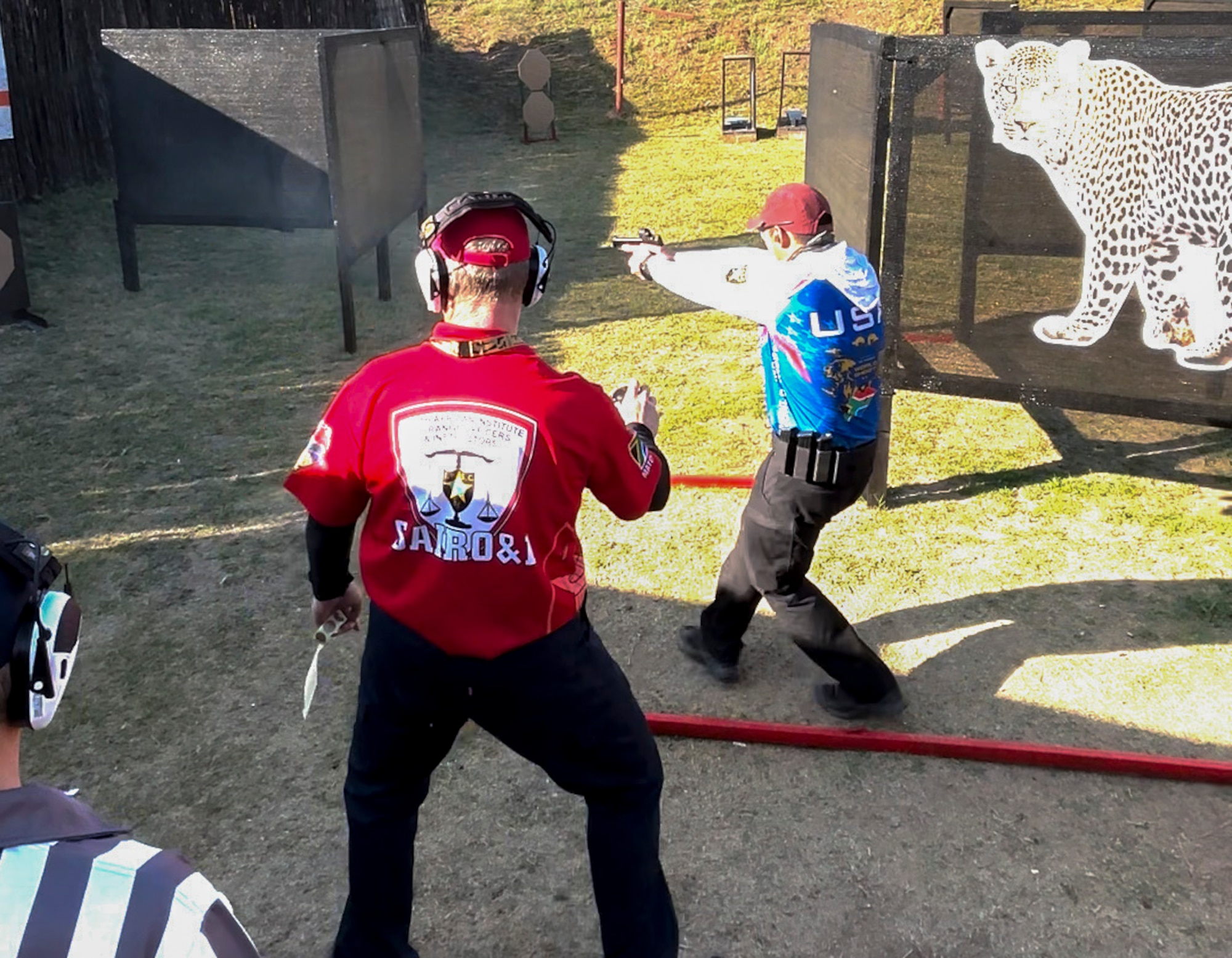 United States Air Force Tech Sgt. Dan Antonio Deladingco, 9th Mission Support Group (MSG) executive assistant, competes in the 2025 International Practical Shooting Confederation (IPSC) Handgun World Shoot in Stilfontein, South Africa, Aug. 25, 2025.