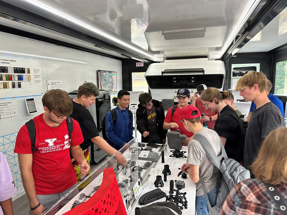 Students at a Manufacturing Month event with America Makes, a DoD Manufacturing Innovation Institute.