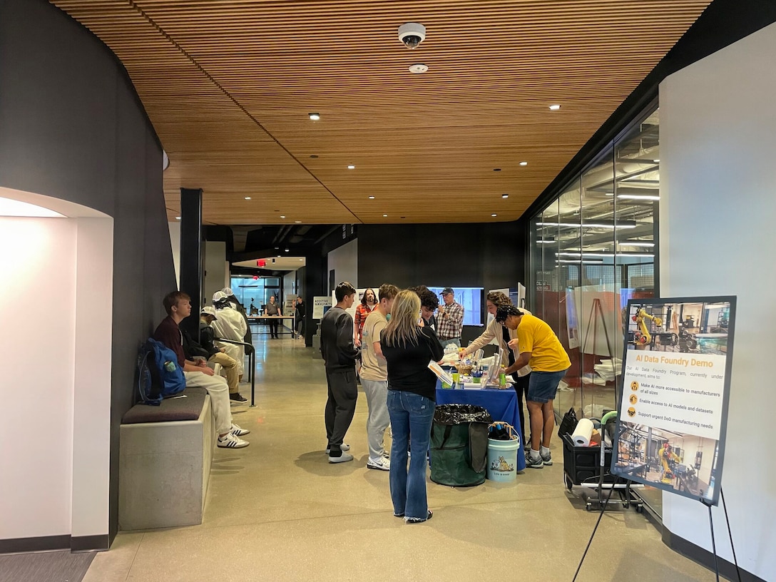Students at a Manufacturing Month event with the ARM Institute, a DoD Manufacturing Innovation Institute.