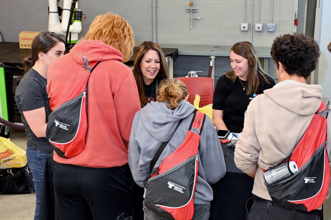 Students at a Manufacturing Month event with America Makes, a DoD Manufacturing Innovation Institute.