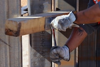 U.S. Army Corps of Engineers South Pacific Border Task Force install border barrier panels at the BMGR-1 project site near Yuma, Arizona, Oct. 29. USACE is replacing permanent border barriers along the southern border of the U.S. at the direction of the U.S. Army by the Secretary of War, in response to the presidential national emergency declaration dated Jan. 20, 2025, authorizing the use of Section 2803 of Title 10, U.S. Code