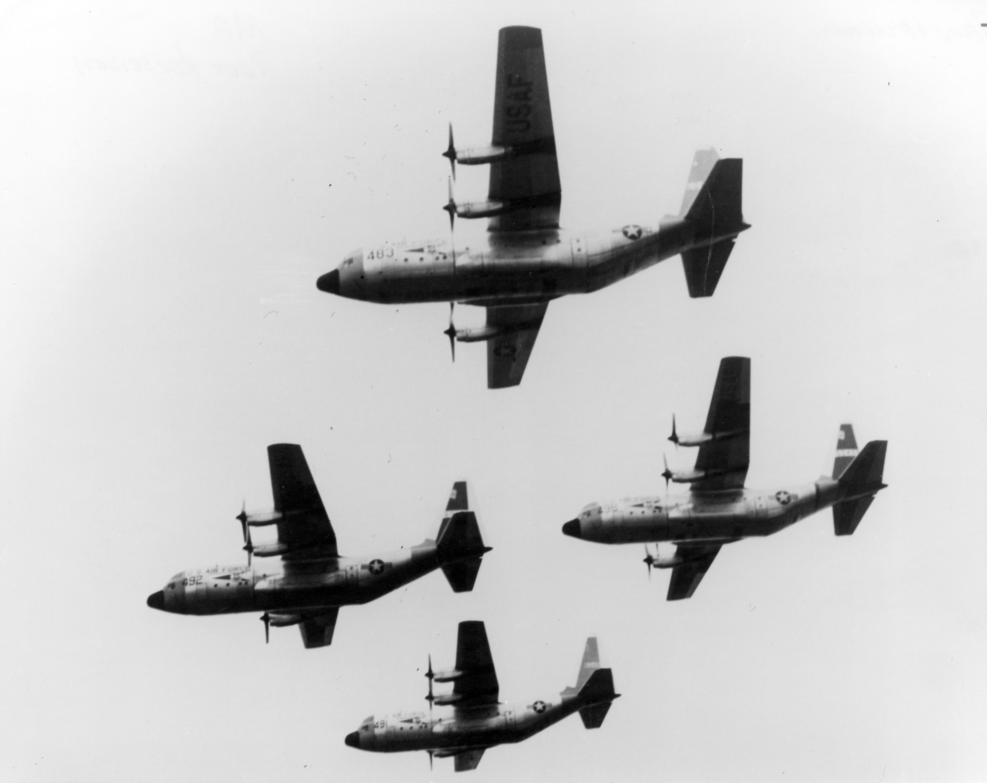 Four planes fly in diamond formation.