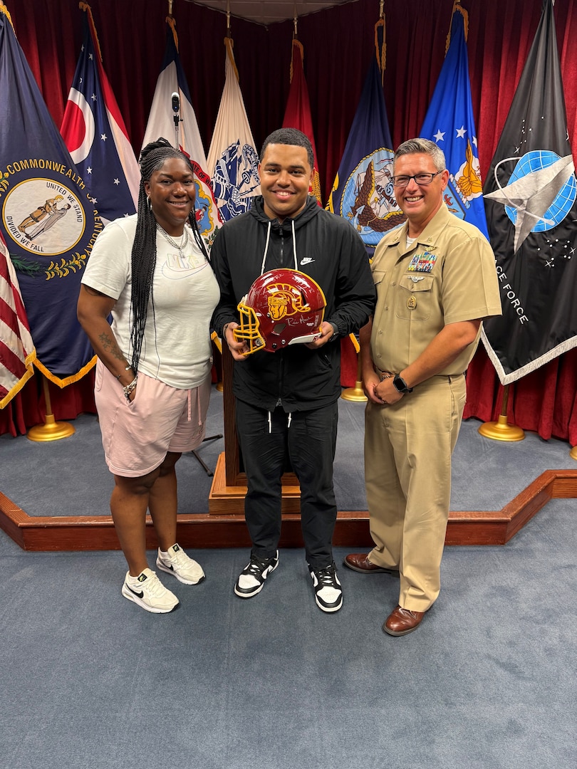 When Marine Corps Sgt. Richard Young’s nephew asked if he could bring some Marines out to his high school football practice, Young, Columbus MEPS human resources assistant, didn’t hesitate to find a way to make it happen. With the support of the local recruiting station sergeant major, Marines partnered with the team to deliver a workout that left a lasting impact.
