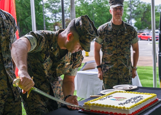 The Defense POW/MIA Accounting Agency commemorated the U.S. Marine Corps' 250th birthday with a cake-cutting ceremony at the Daniel K. Inouye DPAA Center of Excellence, Nov. 4. 