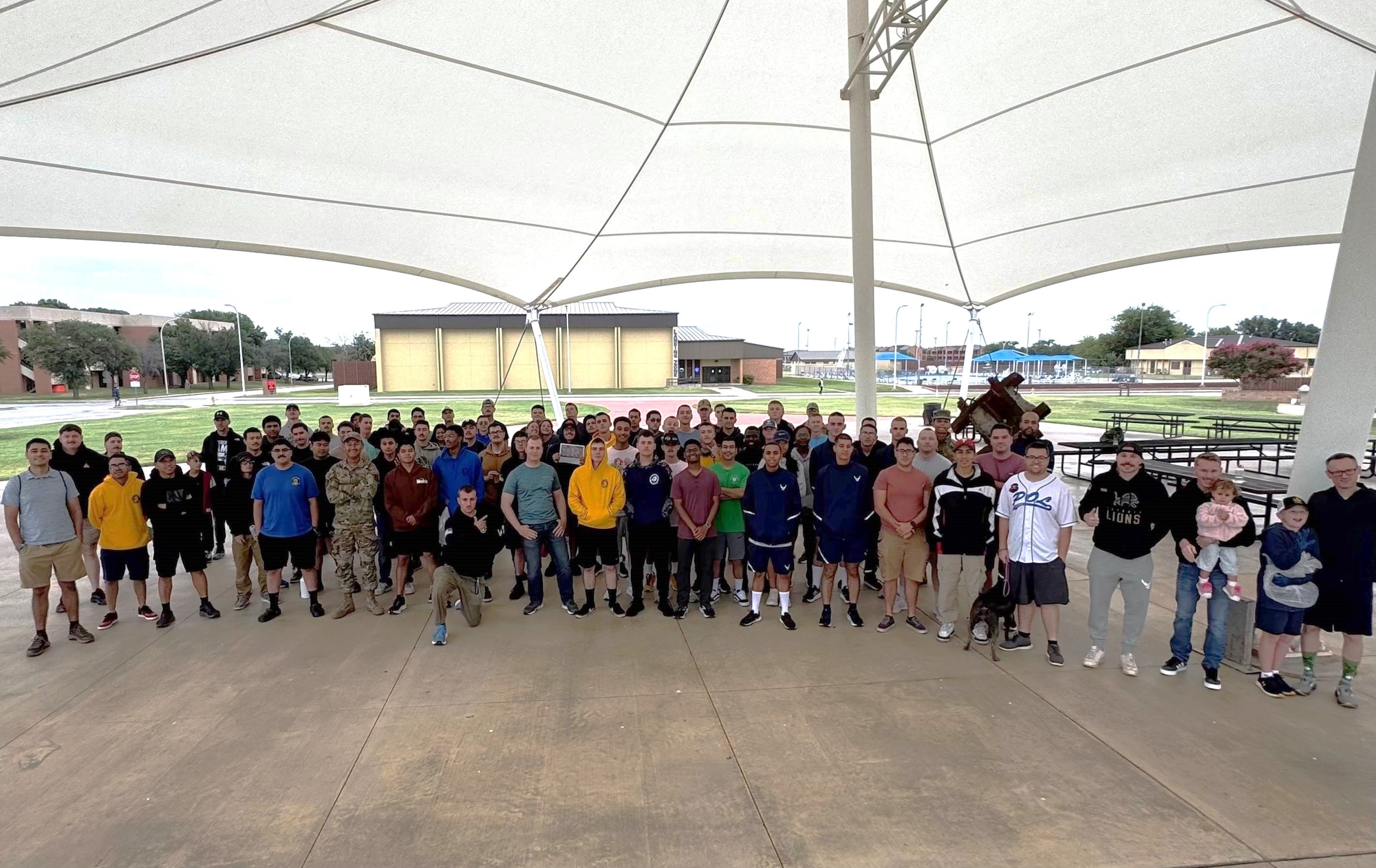 U.S. Air Force Tech. Sgt. Trevor Olson, a 364th Training Squadron fuels advanced course instructor, mobilizes 100 volunteers from five squadrons for a cleanup event at Sheppard Air Force Base