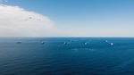 Forces from the U.S. Navy George Washington Carrier Strike Group, Carrier Airwing (CVW) 5, and Republic of Korea Navy sail and fly in formation during Carrier Strike Group Exercise (CSGEX) while at sea, Nov. 12, 2025. CSGEX is a bilateral exercise that strengthens naval interoperability, enhances the U.S. and Republic of Korea alliance, and demonstrates joint commitment to a free and open Indo-Pacific. USS George Washington (CVN 73) is the U.S. Navy’s premier forward-deployed aircraft carrier, a long-standing symbol of the United States’ commitment to maintaining a free and open Indo-Pacific region, while operating alongside allies and partners across the U.S. Navy’s largest numbered fleet. (U.S. Navy photo by Mass Communication Specialist 2nd Class Geoffrey L. Ottinger)