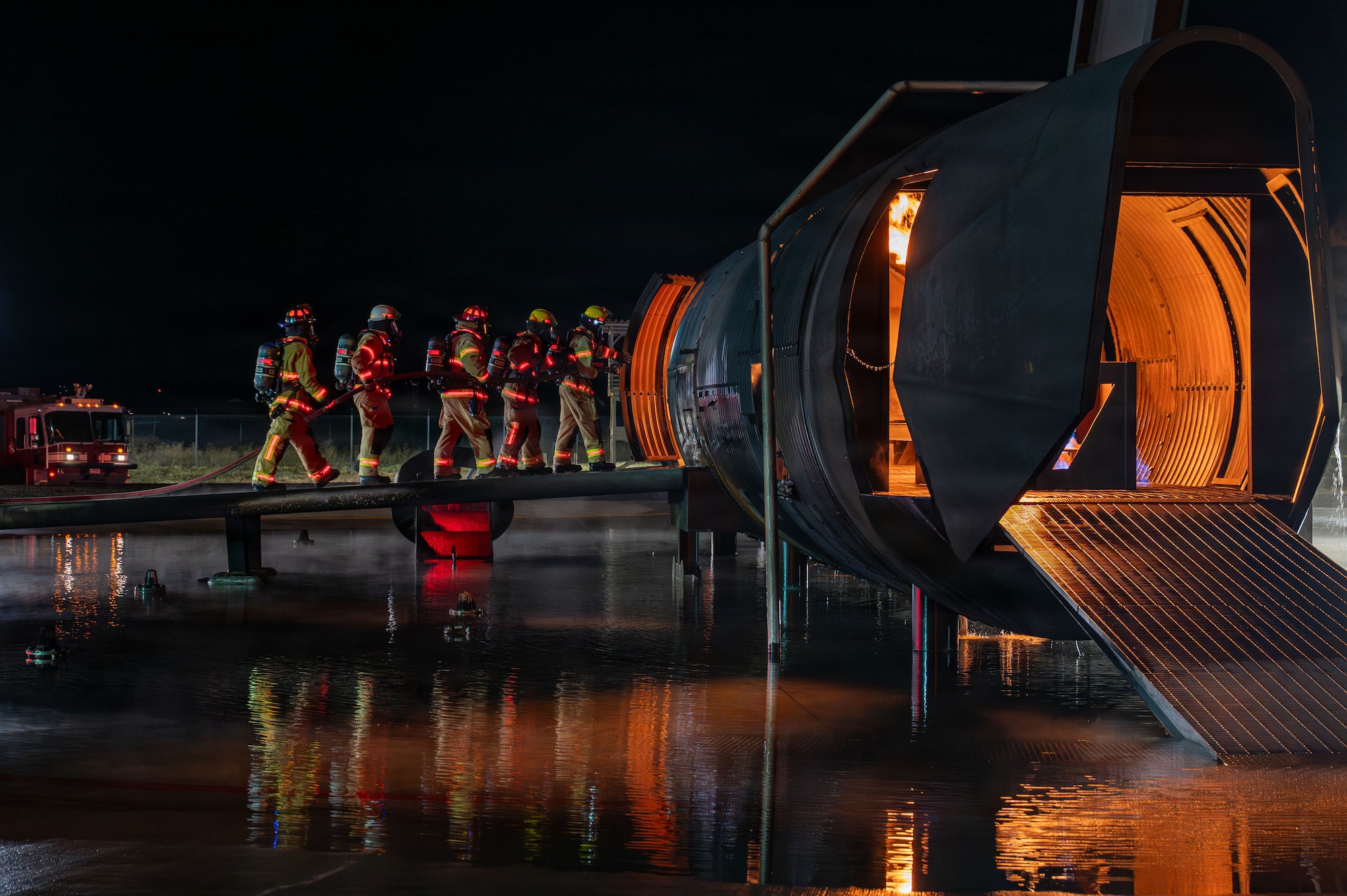 military firefighter