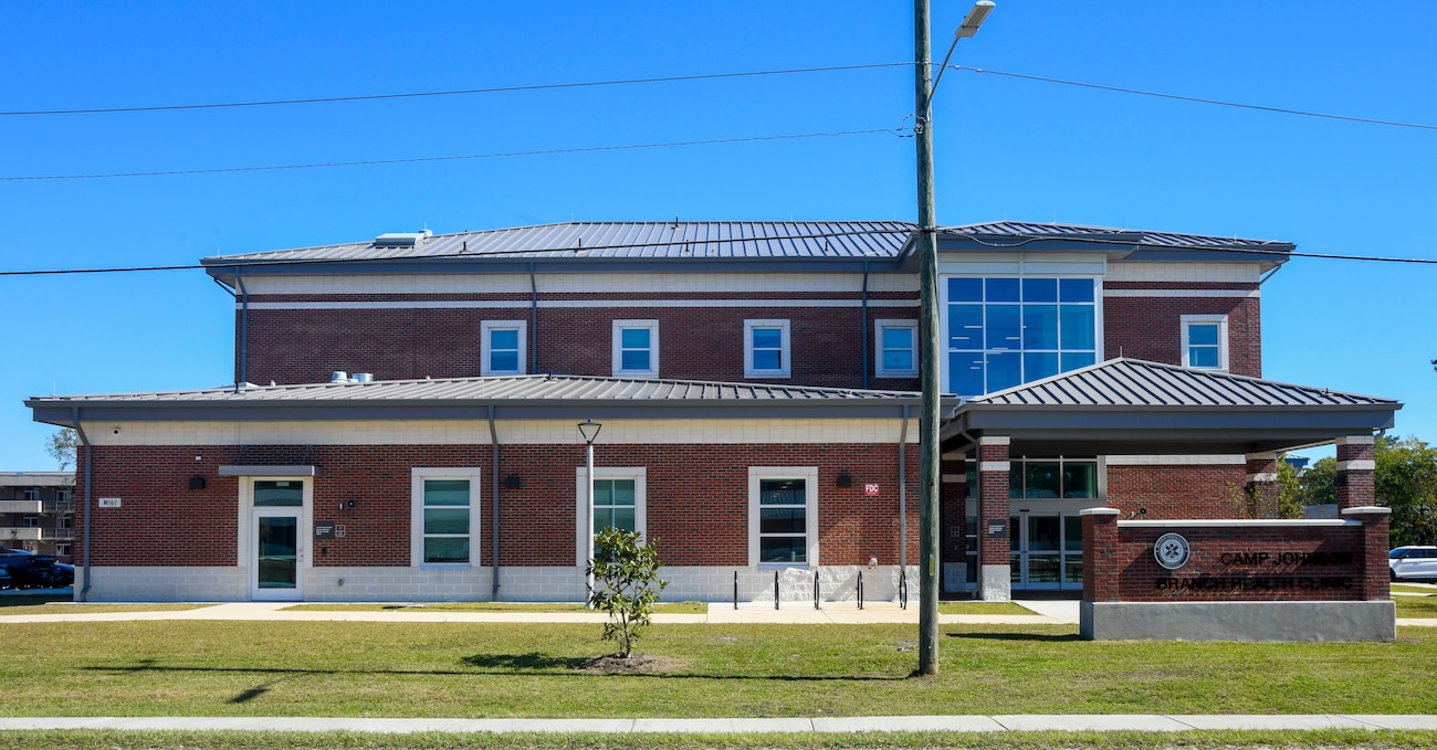 251022-N-FB730-1007 CAMP LEJEUNE. (October 22, 2025) Camp Johnson Branch Medical Clinic is an active-duty clinic that provides care for all military members aboard Camp Johnson base including permanent personnel and students.. Clinic staff began seeing patients in mid-September following several years of construction on the new space after Hurricane Florence several damaged older facilities in 2018. The clinic serves approximately 12,000-15,000 service members who rotate through training platforms at Camp Johnson including Marine Corps Combat Service Support Schools, Field Medical Training Battalion-East, and the Staff Non-Commissioned Officers Academy. (U.S. Navy photo by Mass Communications Specialist second class Justin Woods)