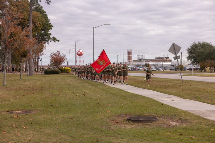 U.S. Marines with MWHS-2 run 250 miles