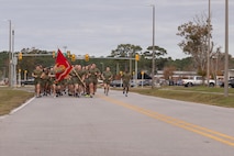 U.S. Marines with MWHS-2 run 250 miles