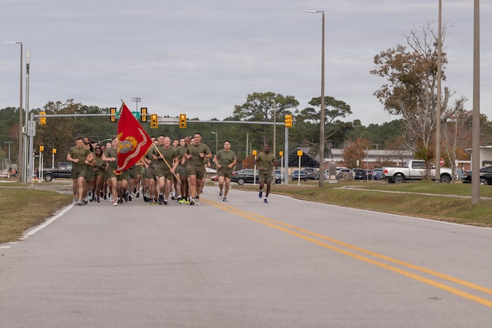 U.S. Marines with MWHS-2 run 250 miles