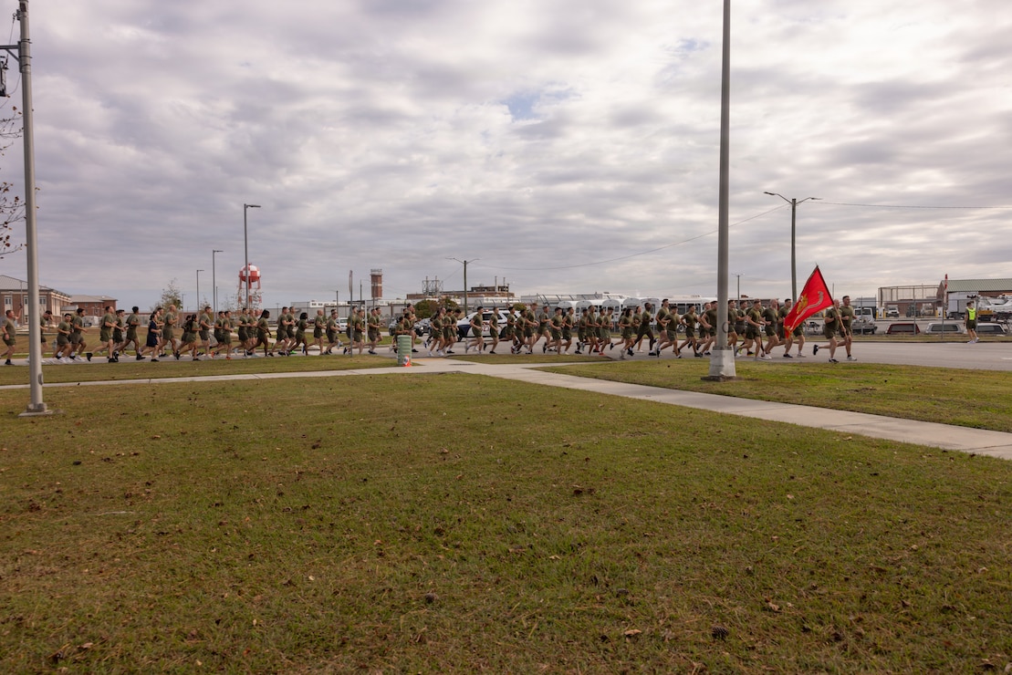 U.S. Marines with MWHS-2 run 250 miles