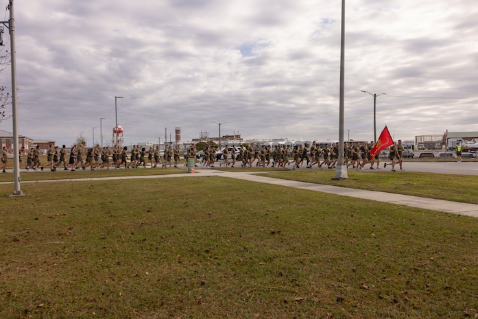 U.S. Marines with MWHS-2 run 250 miles