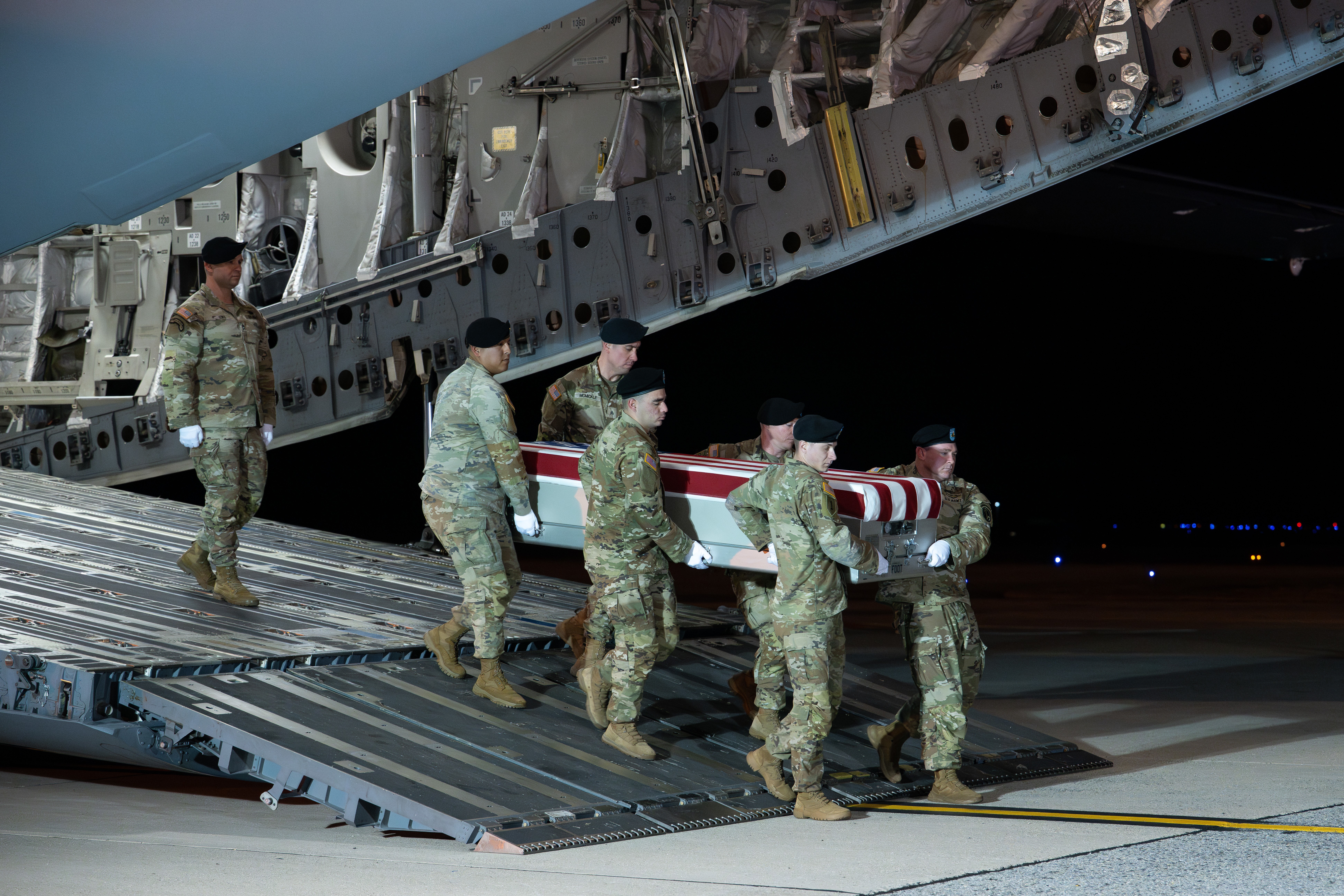 Army Sgt. 1st Class Dalton K. Rezac honored in dignified transfer
