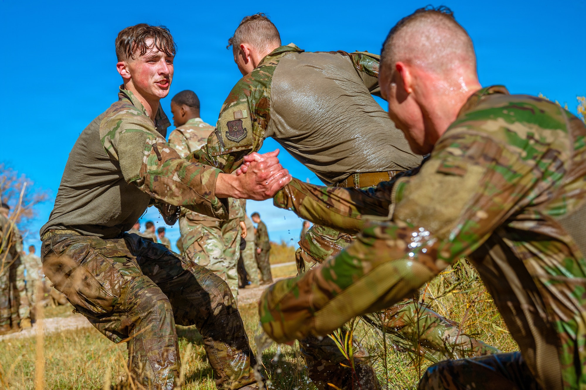 Crow Creek Challenge is a yearly training exercise in which participants ruck to stations across the base and complete various exercises to promote readiness and morale. (U.S. Air Force photo by Airman 1st Class Hunter Kirkland)