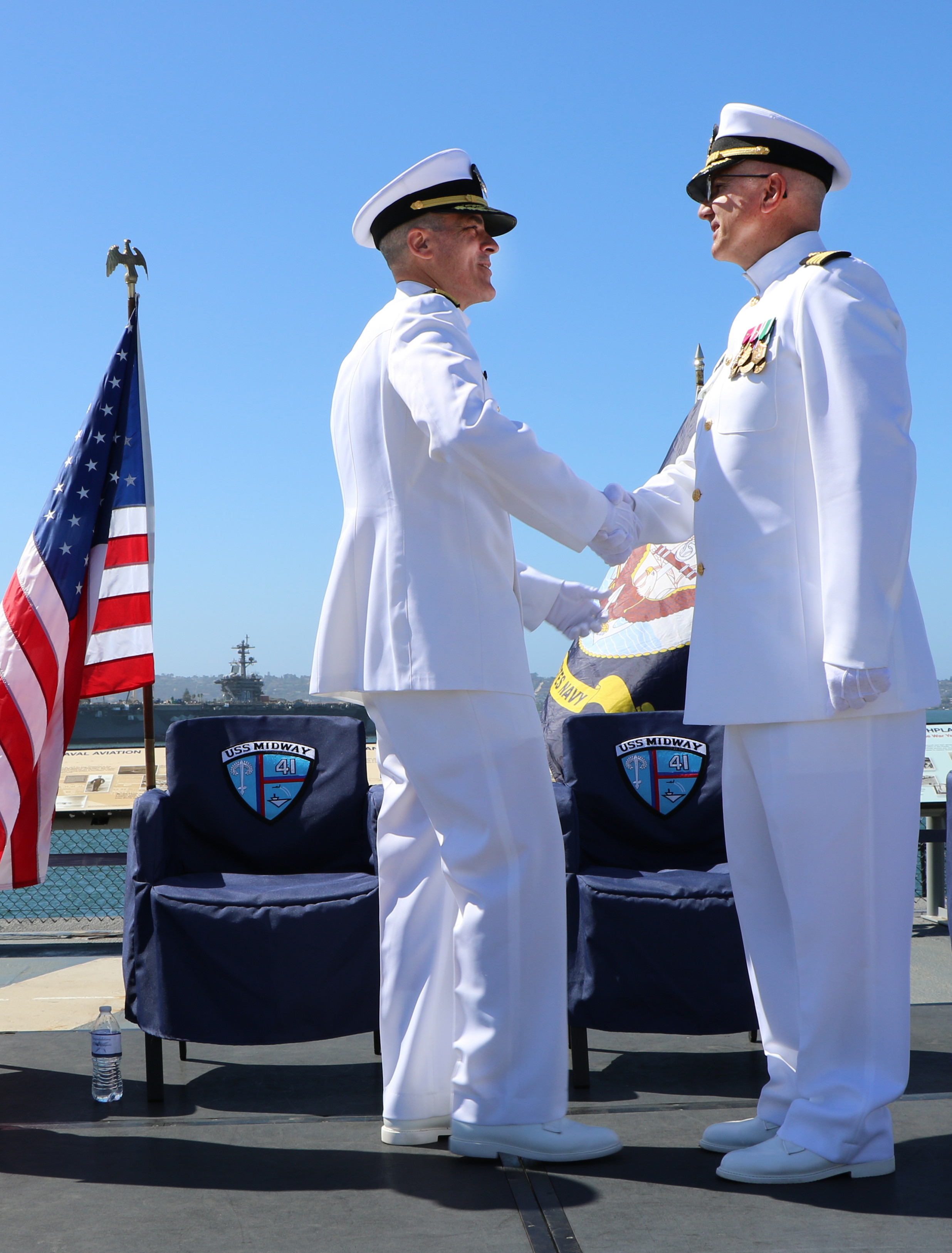 San Pedro native, dentist promoted to rear admiral aboard historic