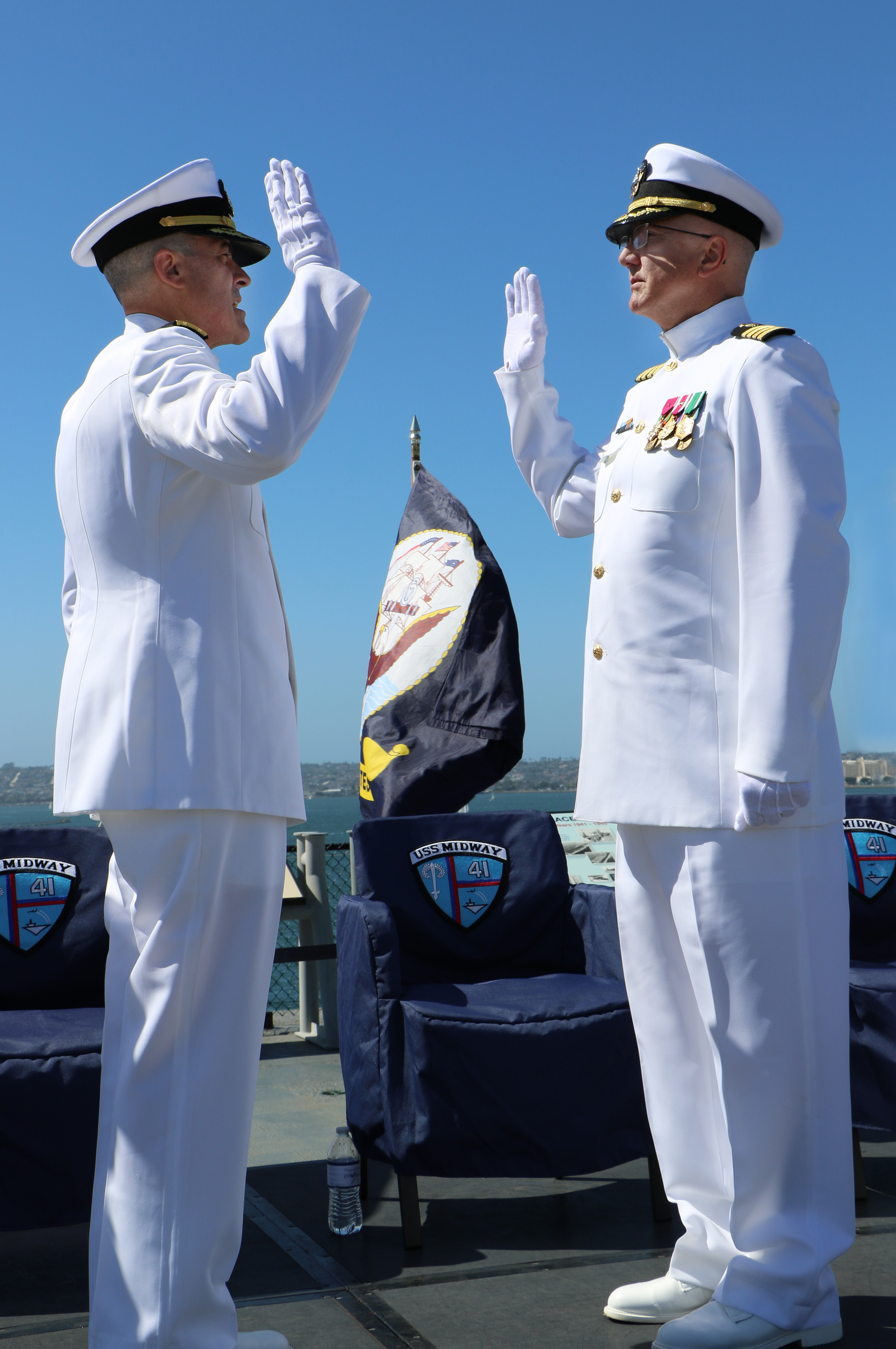 San Pedro native, dentist promoted to rear admiral aboard historic