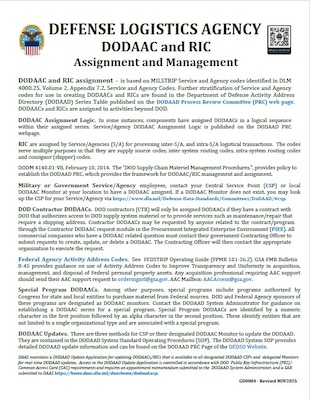 DODAAC and RIC Assignments thumbnail