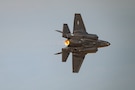 A U.S. Air Force F-35A Lightning II aircraft flown by the F-35 aerial demonstration team assigned to the 388th Fighter Wing at Hill Air Force Base, Utah, performs aerial maneuvers Nov. 15, 2025, over Al Maktoum International Airport in Dubai, United Arab Emirates. The fifth-generation stealth fighter rehearsed its performance prior to the Dubai Airshow 2025. (U.S. Air Force photo by Tech. Sgt. Justin Norton)