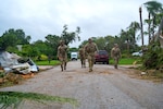 U.S. Soldiers with the Florida and South Carolina Army National Guard search for residents in need of assistance near Stuart, Florida, in the aftermath of Hurricane Milton, Oct. 10, 2024. Areas of the city were decimated by tornadoes spawned as the storm progressed across the state. Photo by Tech Sgt. Chelsea Smith.