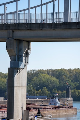 One of six new CorpsCam cameras at McAlpine Lock and Dam in Louisville, Kentucky were installed to explore the use of imagery in automating the Lock Performance Management System.