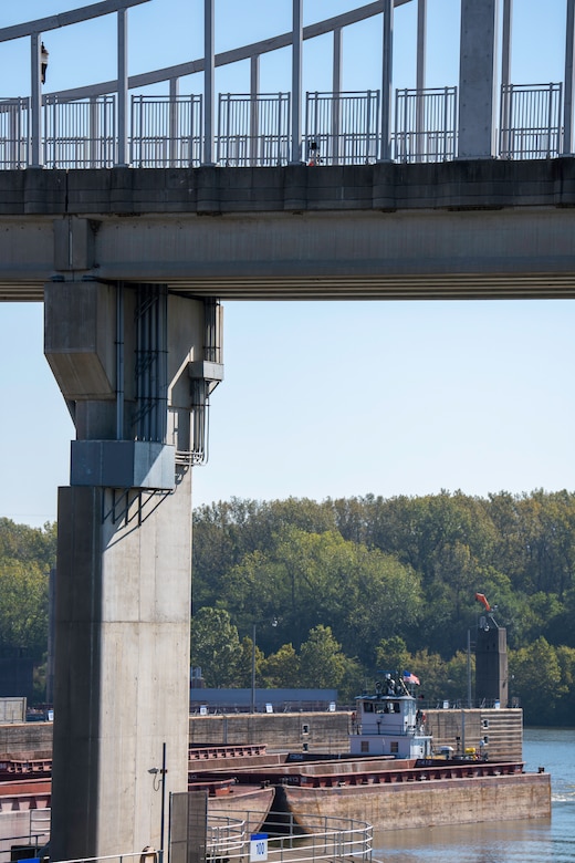 One of six new CorpsCam cameras at McAlpine Lock and Dam in Louisville, Kentucky were installed to explore the use of imagery in automating the Lock Performance Management System.