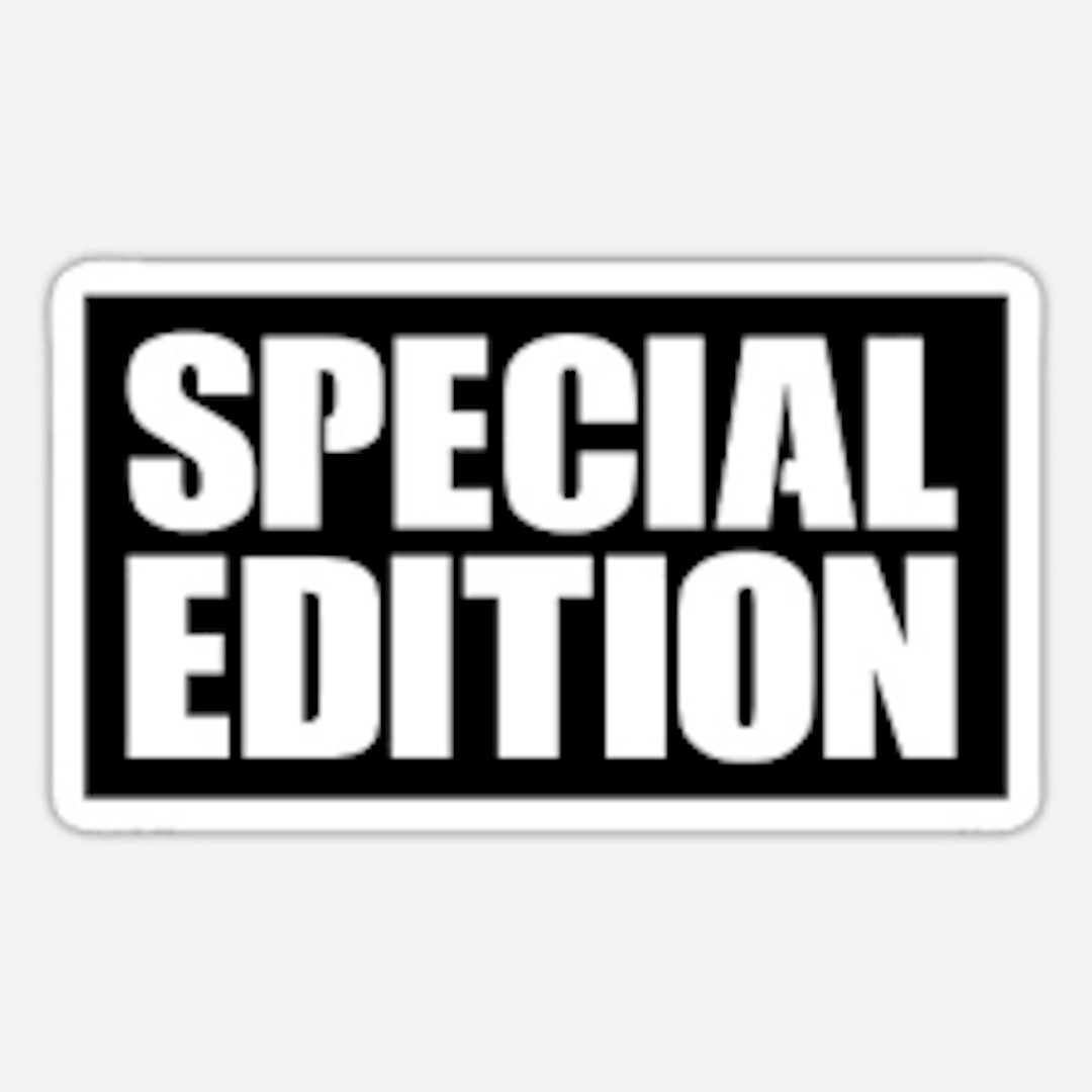 The words "Special Edition" are laid out in white text over a black background.