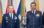 Chairman of the Joint Chiefs of Staff Gen. Dan Caine meets with Chief of Staff of the Kuwait Armed Forces Lt. Gen. Khaled Al-Shariaan at the Pentagon in Washington, D.C. office, November 18, 2025. (DoD Photo by Benjamin Applebaum)