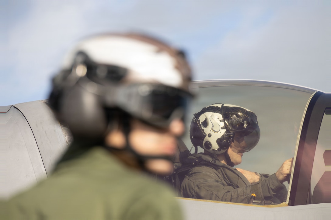U.S. Marines with Marine Fighter Attack Squadron (VMFA) 225, U.S. Marine Corps Forces, South, prepare to launch an F-35B Lightning II assigned to VMFA-225 at Jose Aponte de la Torre Airport in Ceiba, Puerto Rico, Oct. 29, 2025. U.S. military forces are deployed to the Caribbean in support of the U.S. Southern Command mission, Department of War-directed operations, and the president’s priorities to disrupt illicit drug trafficking and protect the homeland. (U.S. Marine Corps photo)
