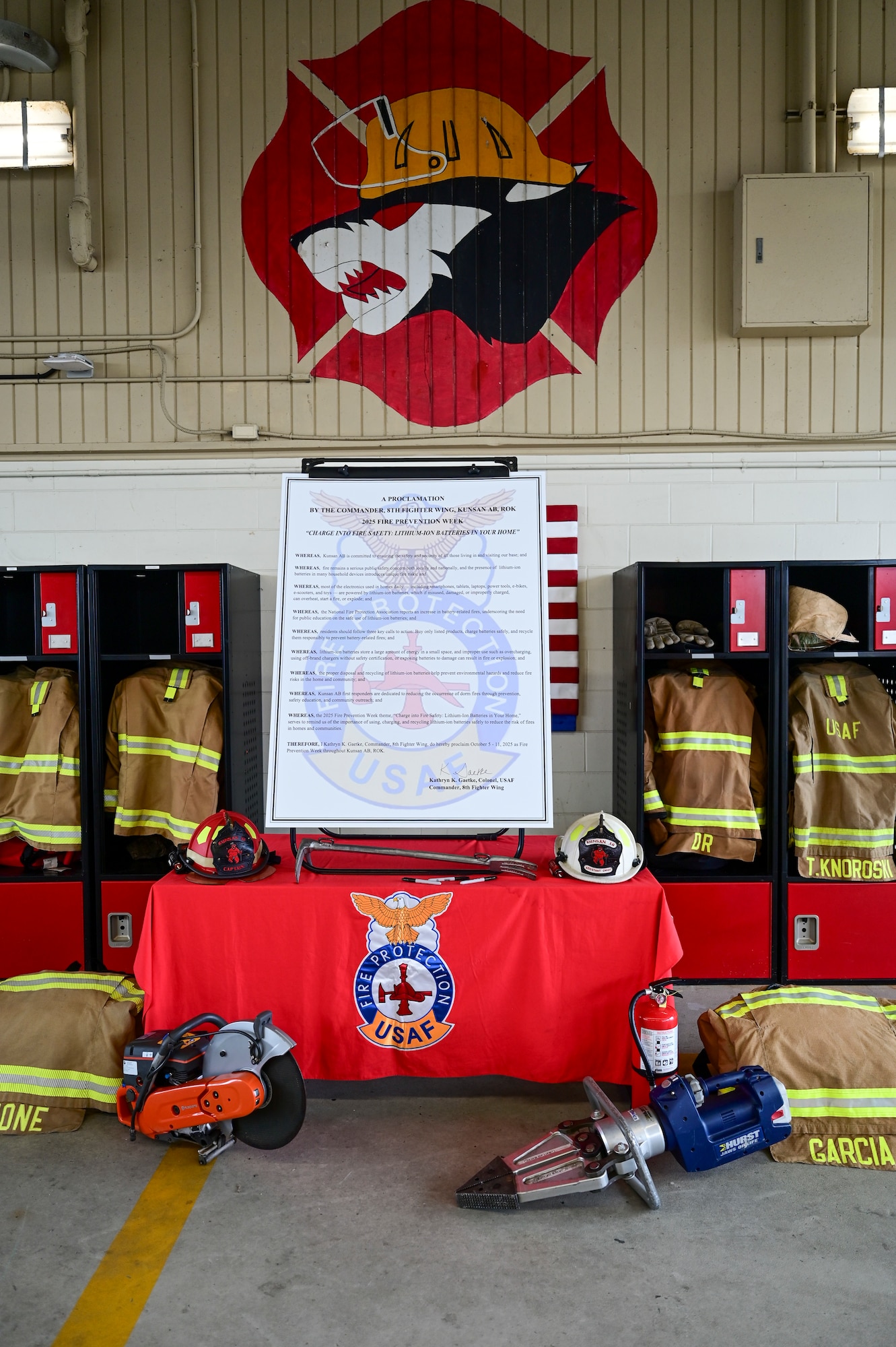 A proclamation board is displayed.
