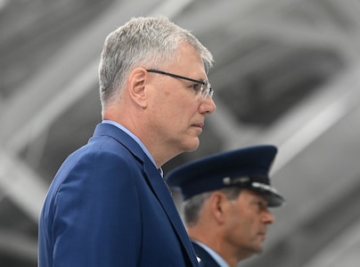 ecretary of the Air Force Troy Meink presides over the ceremony of Air Force Chief of Staff Gen. Ken Wilsbach during his assumption of responsibility ceremony at Joint Base Andrews, Md. Nov. 18, 2025. During the ceremony, Gen. Wilsbach was sworn in as the 24th Chief of Staff of the Air Force.