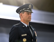 Secretary of the Air Force Troy Meink presides over the ceremony of Air Force Chief of Staff Gen. Ken Wilsbach during his assumption of responsibility ceremony at Joint Base Andrews, Md. Nov. 18, 2025. During the ceremony, Gen. Wilsbach was sworn in as the 24th Chief of Staff of the Air Force.